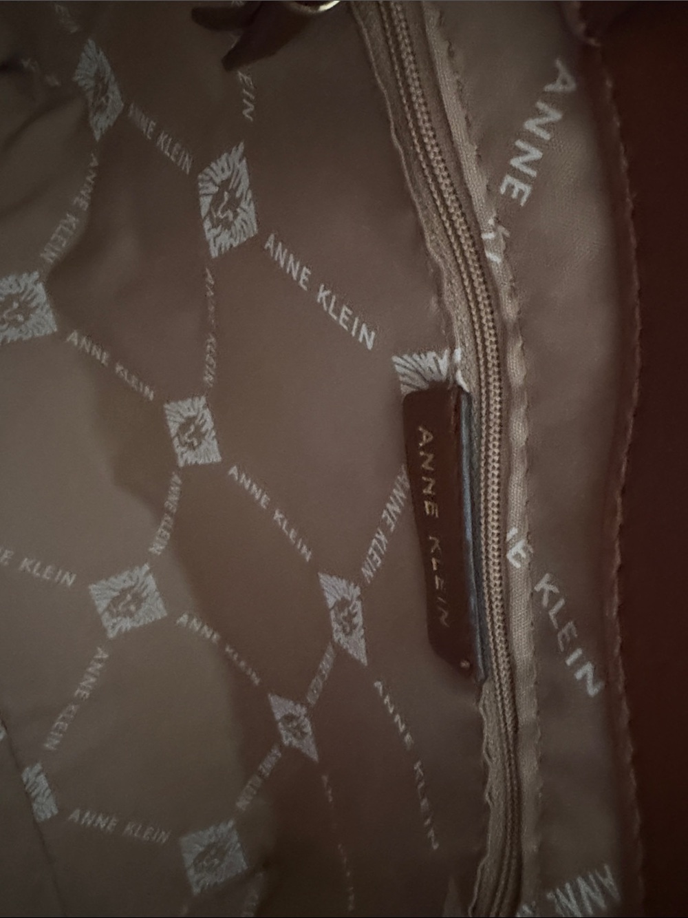 Anne Klein Brown Tote Bag with Gold Hardware - Picture 5 of 9